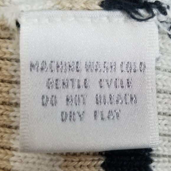 Worthington Essentials Womens Striped Ribbed Mock Neck Short Sleeve Sweater Sz S - Picture 6 of 6